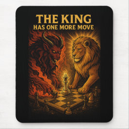 Alfombrilla De Ratón The King Has One More Move — Lion vs Demon