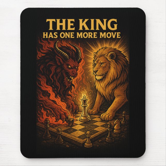 Alfombrilla De Ratón The King Has One More Move — Lion vs Demon (Frente)