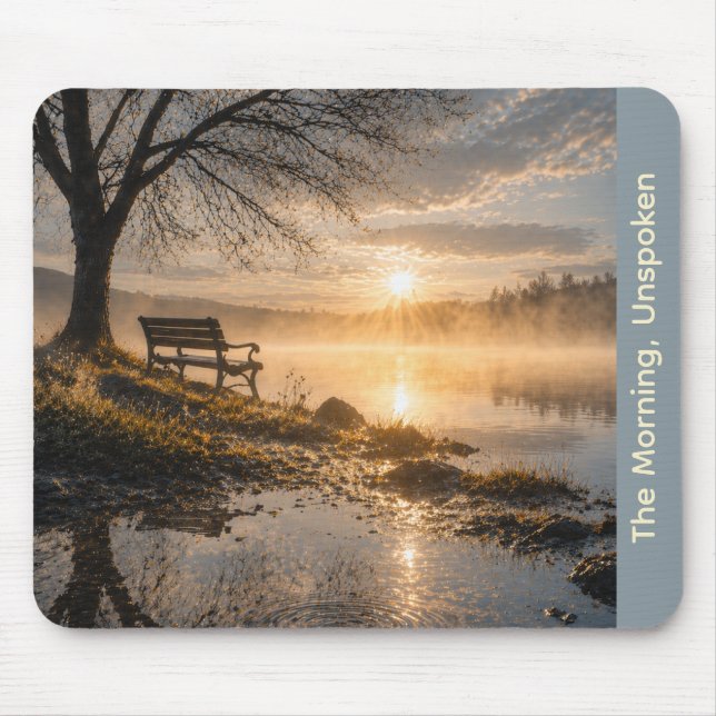 Alfombrilla De Ratón “The Morning, Unspoken” Serene Sunrise Mouse Pad (Frente)