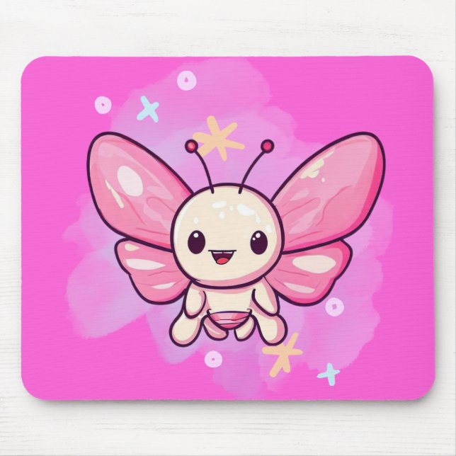 ALFOMBRILLA DE RATÓN THE PINK BUTTERFLY DESIGN IS A SYMBOL OF HOPE. (Frente)