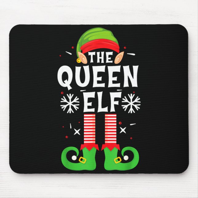 Alfombrilla De Ratón The Queen Elf Christmas Family Matching Pajamas Qu (Frente)