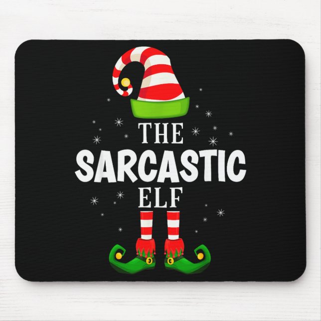 Alfombrilla De Ratón The Sarcastic Elf Christmas Pjs Matching Pajama  (Frente)