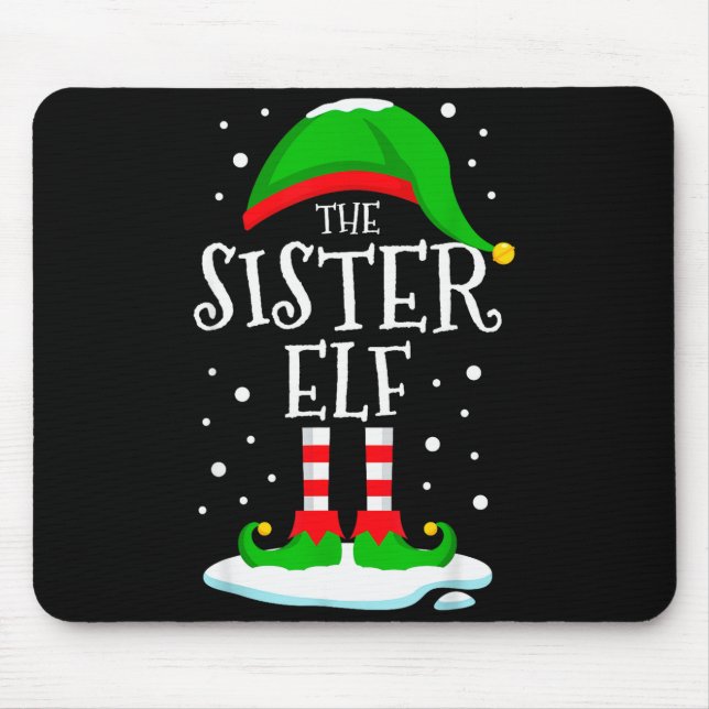 Alfombrilla De Ratón The Sister Elf Christmas Family Matching Xmas Grou (Frente)