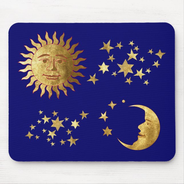 Alfombrilla De Ratón The Sun, las estrellas, la luna (Frente)