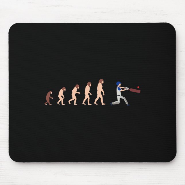 Alfombrilla De Ratón Theory Of Evolution Cricket Player Funny  (Frente)