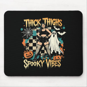 Alfombrilla De Ratón Thick Thighs Soky Vibes Funny Ghost Halloween