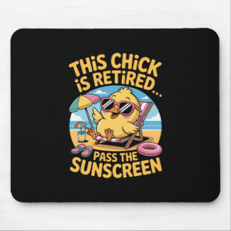 Alfombrilla De Ratón This Chick Is Retired P The Sunscreen Funny Beach