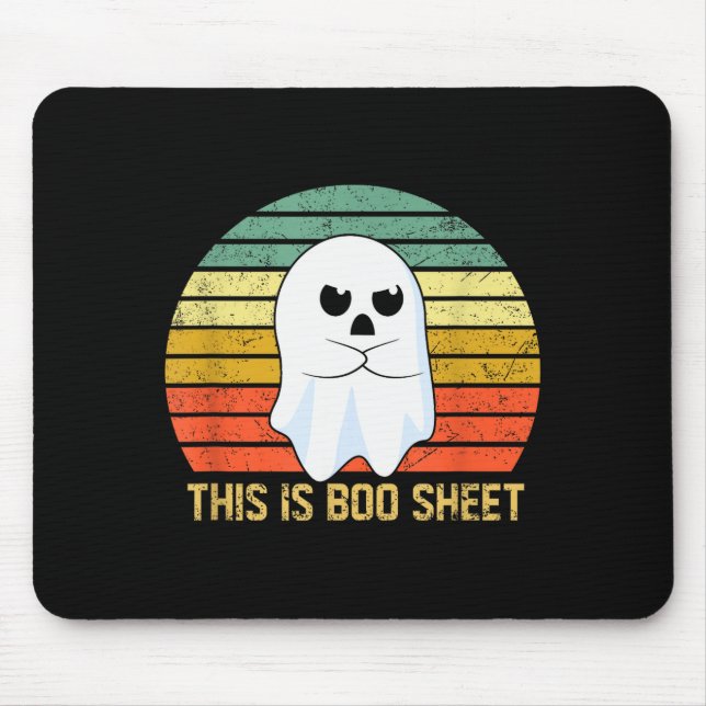 Alfombrilla De Ratón This Is Boo Sheet Bull Funny Halloween Ghost  (Frente)