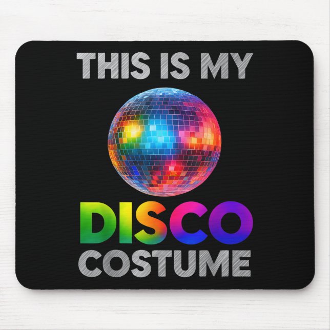 Alfombrilla De Ratón This Is My Disco Costume Ball Graphic 1970s Funky  (Frente)
