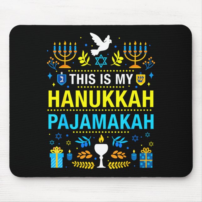 Alfombrilla De Ratón This Is My Hanukkah Pajamakah For Jewish Christmas (Frente)