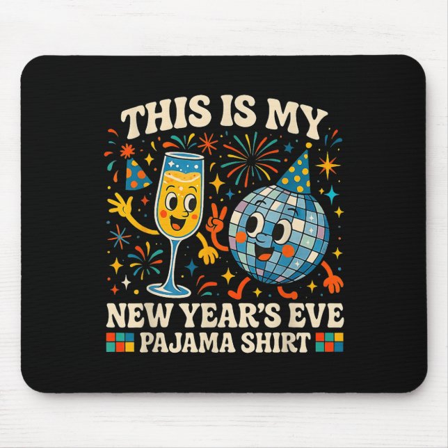 Alfombrilla De Ratón This Is My New Year’s Eve Pajama Funny Retro Gift  (Frente)