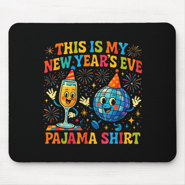 Alfombrilla De Ratón This Is My New Year’s Eve Pajama Funny Retro Gift  (Frente)