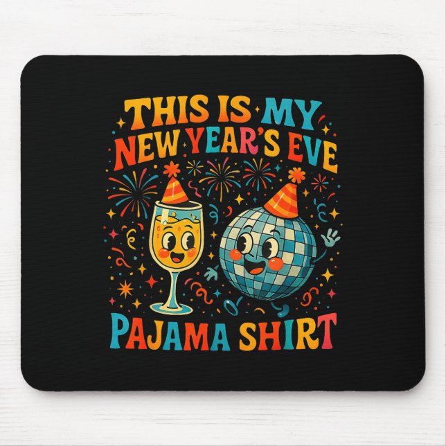 Alfombrilla De Ratón This Is My New Year’s Eve Pajama Funny Retro Gift  (Frente)