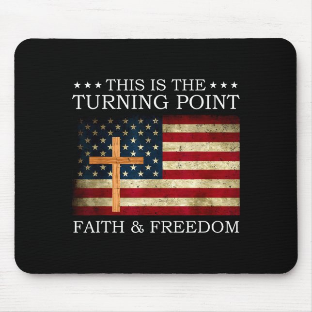 Alfombrilla De Ratón This Is The Turning Point Patriotic Christian Fait (Frente)