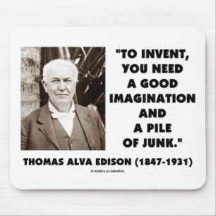Alfombrilla De Ratón Thomas Edison para inventar la pila de la