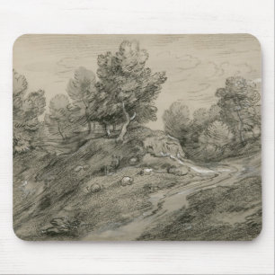 Alfombrilla De Ratón Thomas Gainsborough - Paisaje de montaña de madera