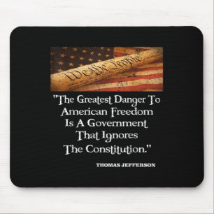 Alfombrilla De Ratón Thomas Jefferson El Mayor Peligro Para La Libertad