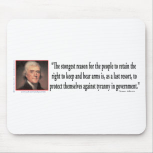 Alfombrilla De Ratón Thomas Jefferson En Control De Armas
