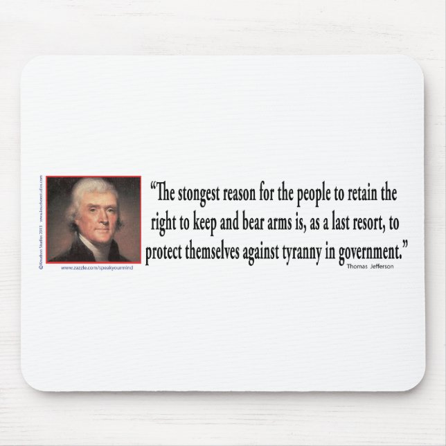 Alfombrilla De Ratón Thomas Jefferson En Control De Armas (Frente)