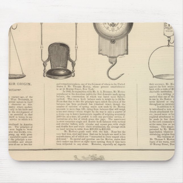 Alfombrilla De Ratón Thomas S Morton, fabricante Morris (Frente)