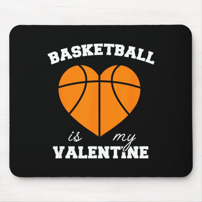 Alfombrilla De Ratón Threadrock Basketball Is My Valentine - Women's Un (Frente)
