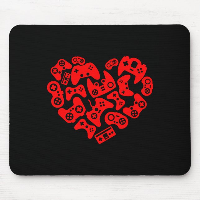 Alfombrilla De Ratón Threadrock Video Game Player Heart Of Controllers  (Frente)