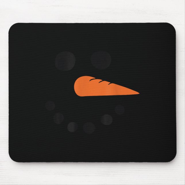 Alfombrilla De Ratón Threadrock Winter Snowman Face - Uni-adults, Uni-k (Frente)