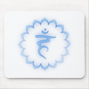Alfombrilla De Ratón Throat Chakra "Stenciado" - Azul claro
