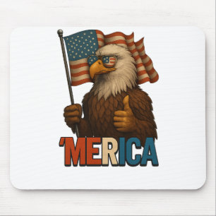 Alfombrilla De Ratón Thumbup Merica Eagle Funny y Patriótico