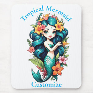 Alfombrilla De Ratón Thunder_Cove, Sirena Tropical