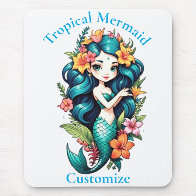 Alfombrilla De Ratón Thunder_Cove, Sirena Tropical (Frente)