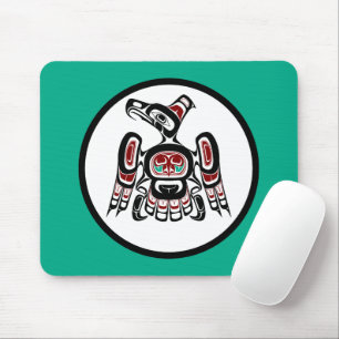 Alfombrilla De Ratón Thunderbird nativo americano de raza negra Kaigani