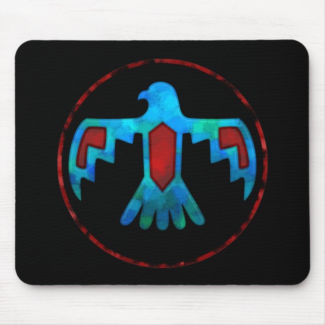 Alfombrilla De Ratón Thunderbird rojo y azul Mousepad (Frente)