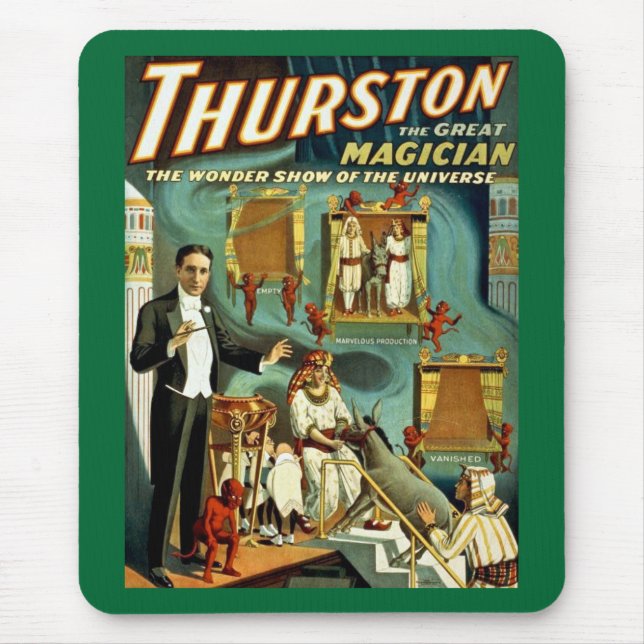 Alfombrilla De Ratón Thurston el mago - la demostración de la maravilla (Frente)