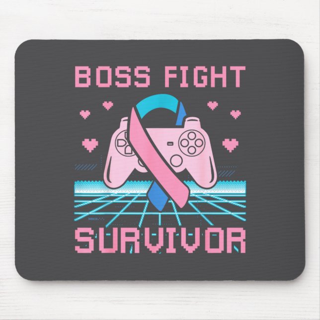 Alfombrilla De Ratón Thyroid Cancer Awareness Boss Fight Survivor Gamer (Frente)
