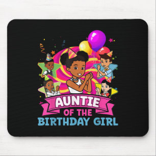 Alfombrilla De Ratón Tía La Niña Cumpleaños Fiesta Rosa Muñeca Familia 