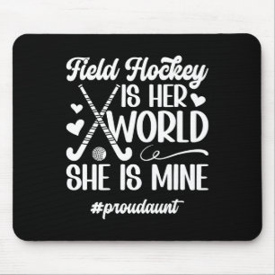 Alfombrilla De Ratón Tía orgullosa de hockey sobre hierba de una placa