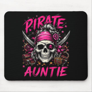 Alfombrilla De Ratón Tía pirata calavera divertida familia jolly roger