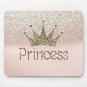 Alfombrilla De Ratón Tiara Encantadora, Princesa, Bokeh Brillante