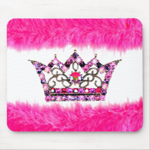 Alfombrilla De Ratón Tiara rosa y divertida mousepad