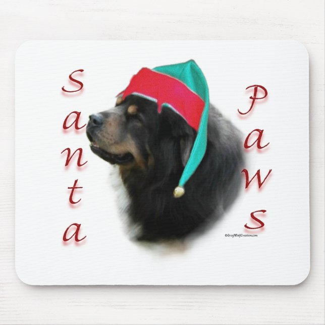 Alfombrilla De Ratón Tibetano Mastiff Santa Paws (Frente)
