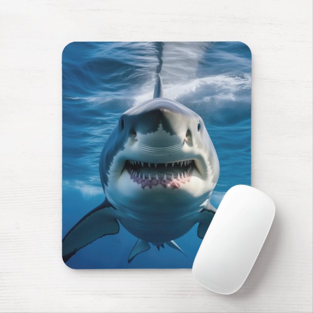 Alfombrilla De Ratón Tiburón Blanco (Con ratón)