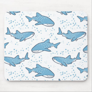 Alfombrilla De Ratón Tiburón de ballena estrellado (luz)