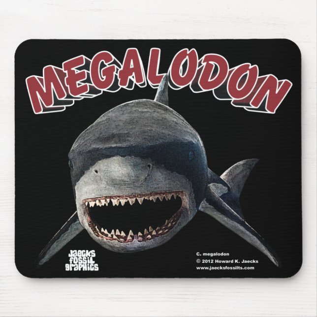 Alfombrilla De Ratón Tiburón de Megalodon (Frente)