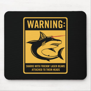 Alfombrilla De Ratón tiburones con los rayos laser del frickin atados