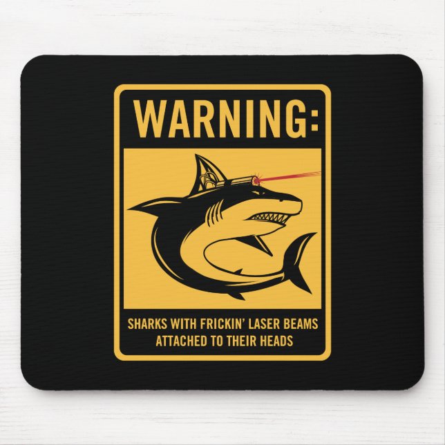 Alfombrilla De Ratón tiburones con los rayos laser del frickin atados (Frente)