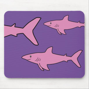 Alfombrilla De Ratón Tiburones rosados