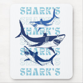ALFOMBRILLA DE RATÓN TIBURONES, TIBURONES, ESTILO