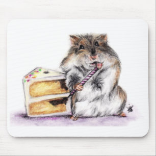 Alfombrilla De Ratón Tiempo del cumpleaños (hámster) Mousepad