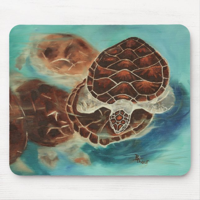 Alfombrilla De Ratón Tiempo Mousepad de la tortuga (Frente)